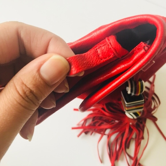 Juicy Couture Red Suede Clutch - Picture 7 of 8